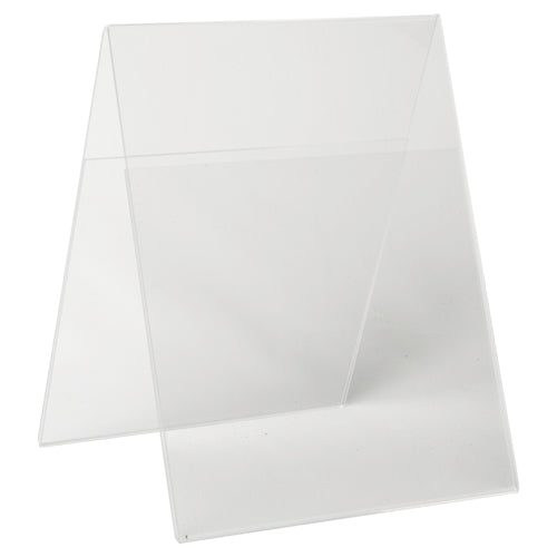 LHO-57E: 5w x 7h Clear Styrene Double Sided Table Tent/Sign Holder