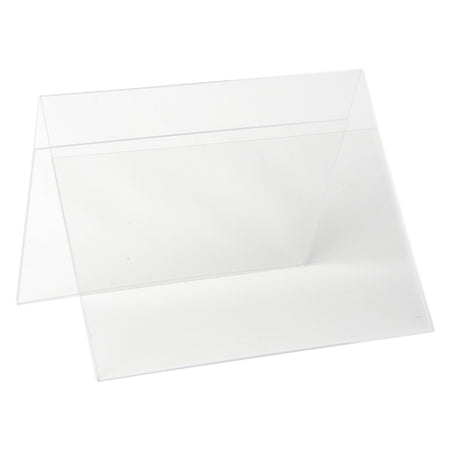 LHO-64E: 6w x 4h Clear Styrene Double Sided Table Tent/Sign Holder