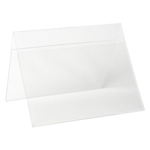LHO-64E: 6w x 4h Clear Styrene Double Sided Table Tent/Sign Holder