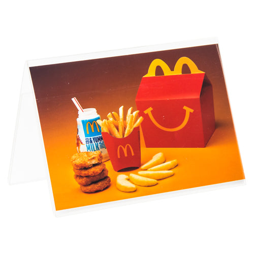 LHO-75E: 7w x 5h Clear Styrene Double Sided Table Tent/Sign Holder