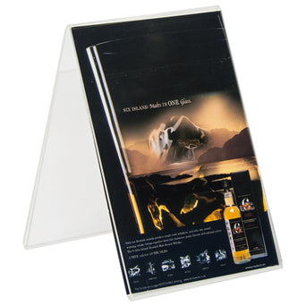 LHO-35E: 3w x 5h Clear Styrene Double Sided Table Tent/Sign Holder