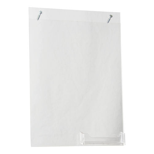 LHPC-8511E: 8.5w x 11h Wall Mount Ad Frame/Sign Holder w/BC Pocket