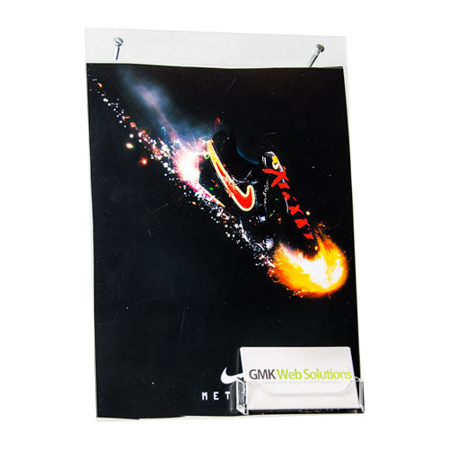 LHPC-8511E: 8.5w x 11h Wall Mount Ad Frame/Sign Holder w/BC Pocket