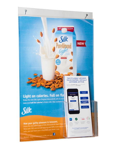 LHPP-1117E: 11w x 17h Wall-Mount Ad Frame/Sign Holder w/Trifold Pocket