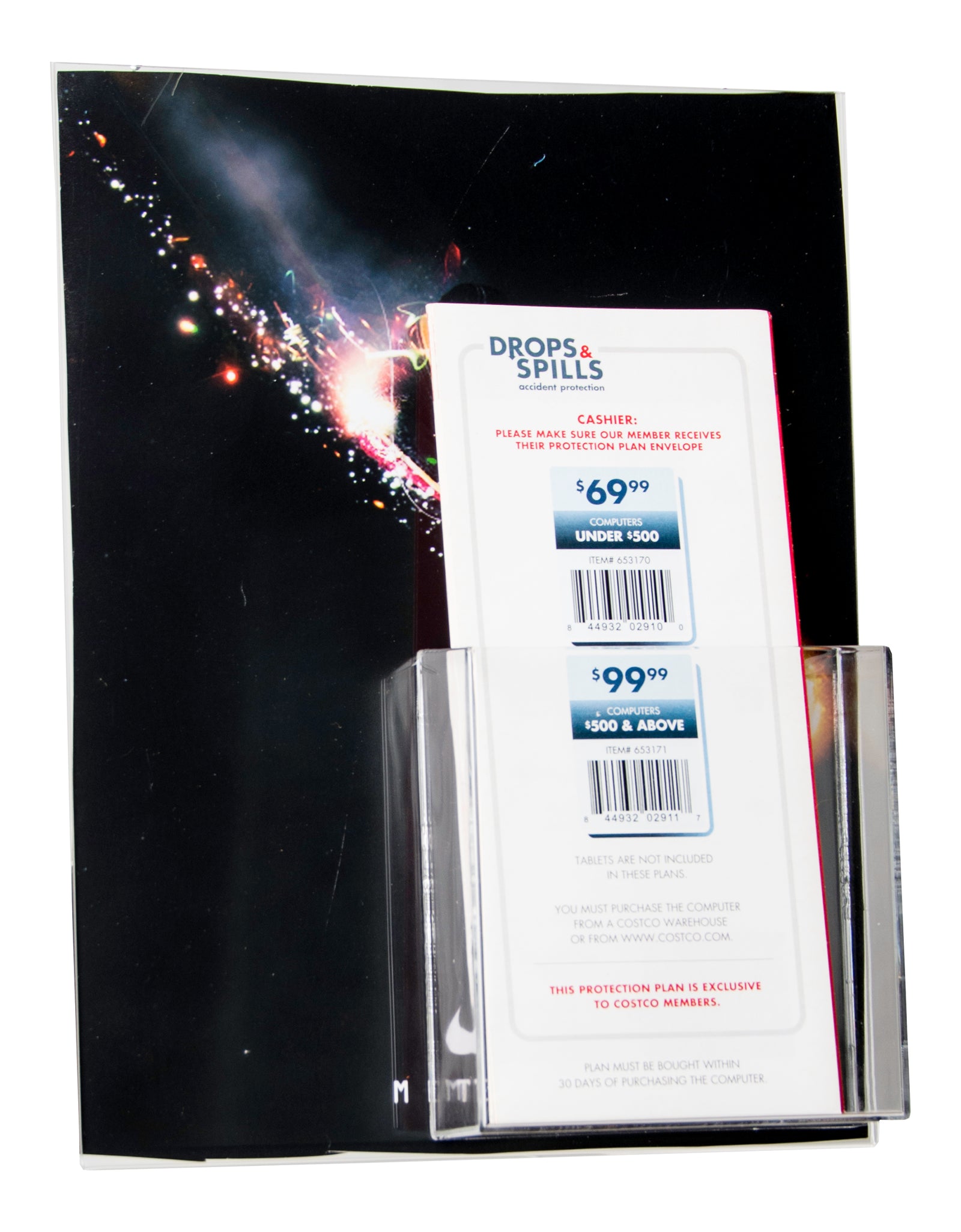 LHPPN:8511E: 8.5W x 11H Wall-Mount Ad Frame/Sign Holder w/Tri-fold Pocket