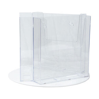 RLT-8511E: Acrylic 3-Pocket Rotary Counter Display for 8.5"w Literature