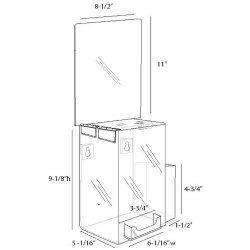 SBAD-695-H: Acrylic Locking Ballot/Suggestion Box w/Header