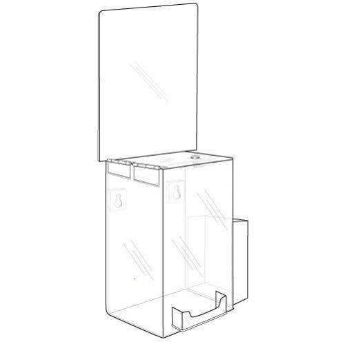SBAD-695-H: Acrylic Locking Ballot/Suggestion Box w/Header