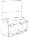 SBBD2C-976-H: Acrylic Deluxe Ballot/Suggestion Box w/header