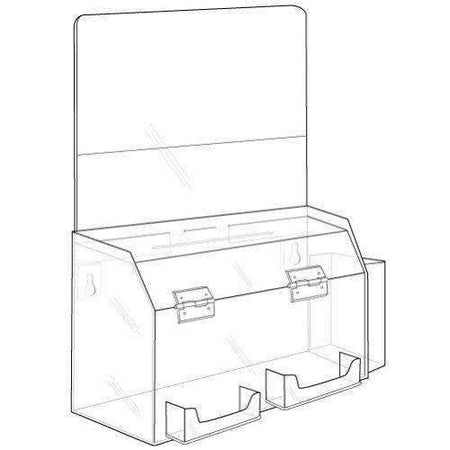 SBBD2C-976-H: Acrylic Deluxe Ballot/Suggestion Box w/header
