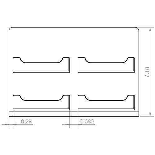 Slant Back Easel With A Four Business Card pockets
