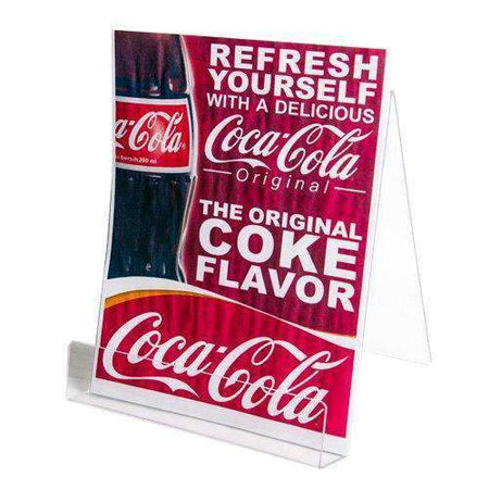 LHS-8511: Slant back open Style easel measuring 8.5 W x 11 H