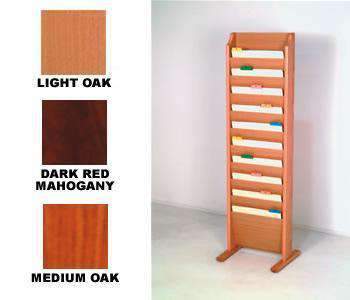 WBHCH10-FS:  Wood 10-Pocket Free Standing Chart Holder