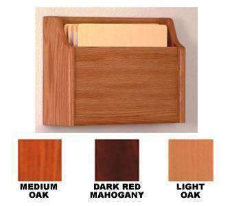 WBHCHD15-1:  Wood Wall Mount Single Pocket-Extra Deep Chart Holder