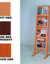 WBHLD49-12-FS:  Wood Floor Stand Open Shelf Literature Display