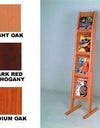 WBHLD49-8-FS:  Wood Floor Stand Open Shelf Literature Display