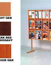 WBHLM-16-FS:  Wood Floor Stand 12-Pocket Combo Literature Display