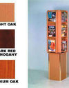 WBHLM24-FS:  Wood 12-Pocket Combo Brochure Rotary Counter Rack