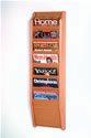 WBHMR36-7:  Wood 7-Pocket Magazine Wall Rack