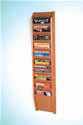 WBHMR48-10:  Wood 10-Pocket Wall Mount Magazine Rack