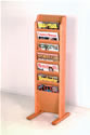 WBHMR7-FS:  Wood 7-Pocket Floor Stand Magazine Rack