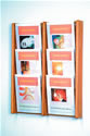 Wood 6-Pocket Literature Wall Rack