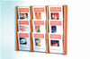 Wood 9-Pocket Literature Wall Rack