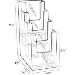 LHF-S104: Acrylic 4-Tier Brochure Holder for 4"w Literature: