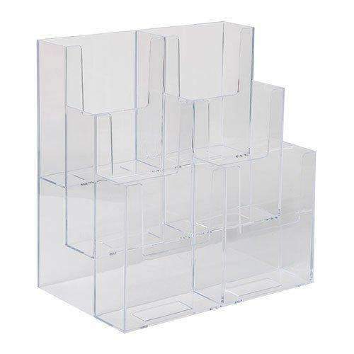 LHF-S106: Acrylic 6-Pocket Brochure Holder for 3.5 Inch Literature