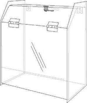SBBL-596: 5" x 9" x 6" Locking Acrylic Ballot/Suggestion Box