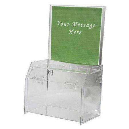 SBB-596-H: Acrylic Ballot/Suggestion Box w/Header