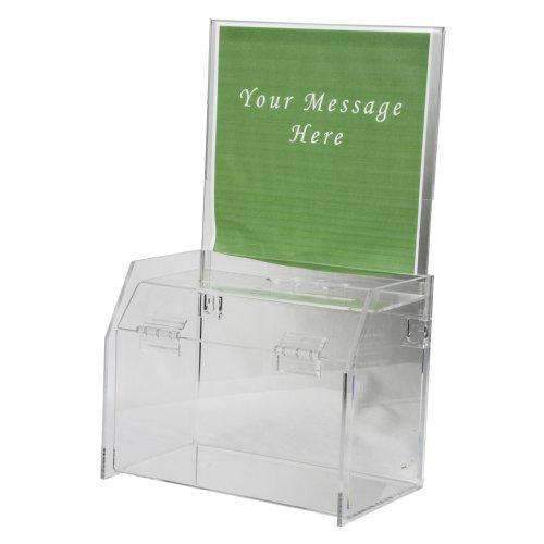 SBB-596-H: Acrylic Ballot/Suggestion Box w/Header