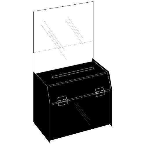 SBB-596-H: Acrylic Ballot/Suggestion Box w/Header