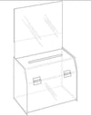 SBB-596-H: Acrylic Ballot/Suggestion Box w/Header