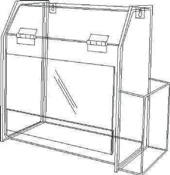 SBBD-596-CLR: Acrylic Deluxe Ballot/Suggestion Box w/ Trifold Pkt