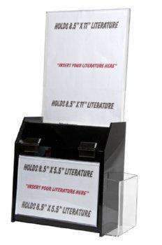 SBBD-596-H-CLR: Acrylic Deluxe Ballot/Suggestion Box w/Header
