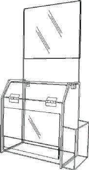 SBBD-596-H-CLR: Acrylic Deluxe Ballot/Suggestion Box w/Header