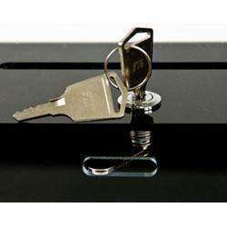 SBBLD-596-CLR: Locking Acrylic Deluxe Locking Ballot/Suggestion Box w/Trifold Pocket