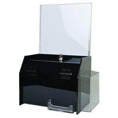 Acrylic Ballot, Suggestion Box With Lock & Sign Holder
