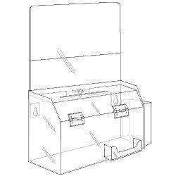 Acrylic Ballot, Suggestion Box With Lock & Sign Holder