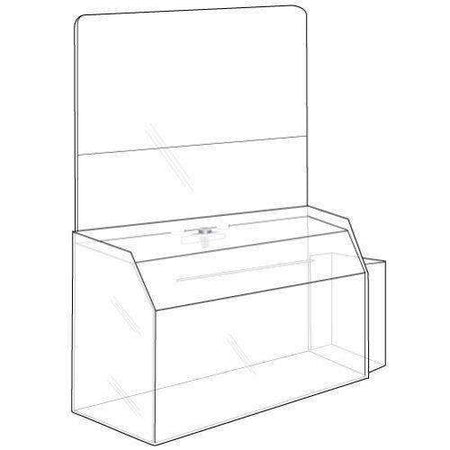 Acrylic Ballot, Suggestion Box With Lock & Sign Holder