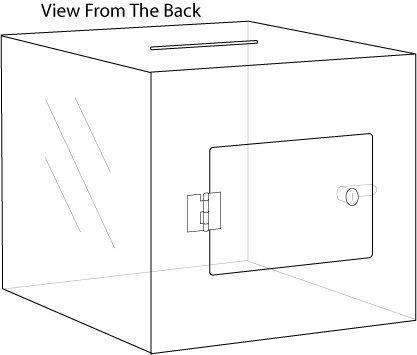 SBA-1111: "11 x 11" x 11" Acrylic Locking Ballot/Suggestion Box