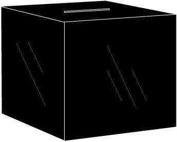 SBA-1111: "11 x 11" x 11" Acrylic Locking Ballot/Suggestion Box