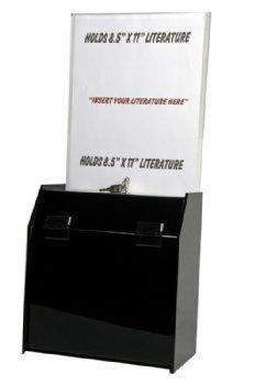 Acrylic Locking Ballot/Suggestion Box w/Header