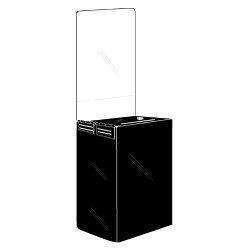 Acrylic Locking Ballot/Suggestion Box w/Header