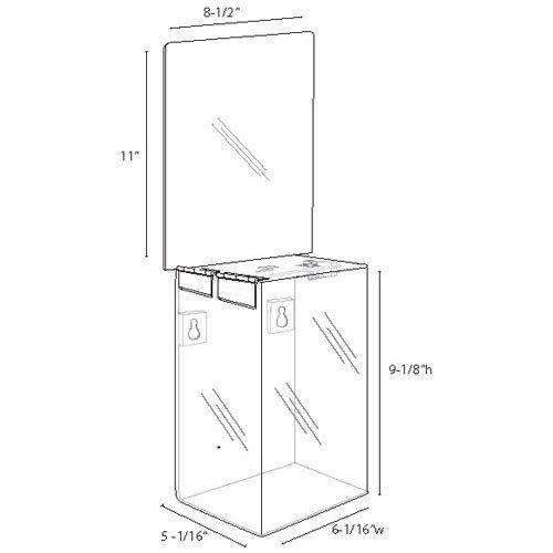 Acrylic Locking Ballot/Suggestion Box w/Header