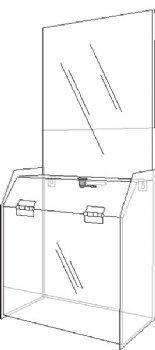 Acrylic Locking Ballot/Suggestion Box w/Header