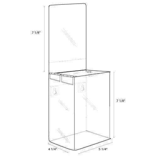 Acrylic Locking Ballot/Suggestion Box w/Header