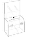 Acrylic Locking Ballot/Suggestion Box w/Header
