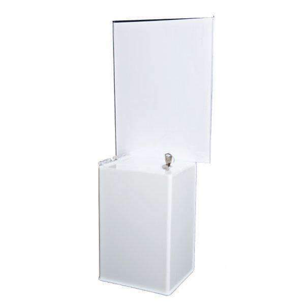Acrylic Locking Ballot/Suggestion Box w/Header